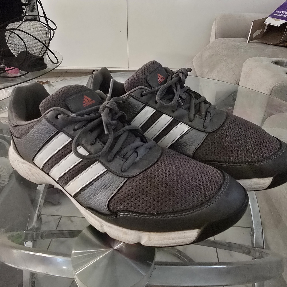 Adidas Men's Black and Gray Sneakers
